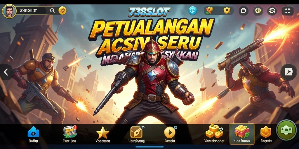 Tampilan gameplay aksi mendebarkan di 738SLOT.
