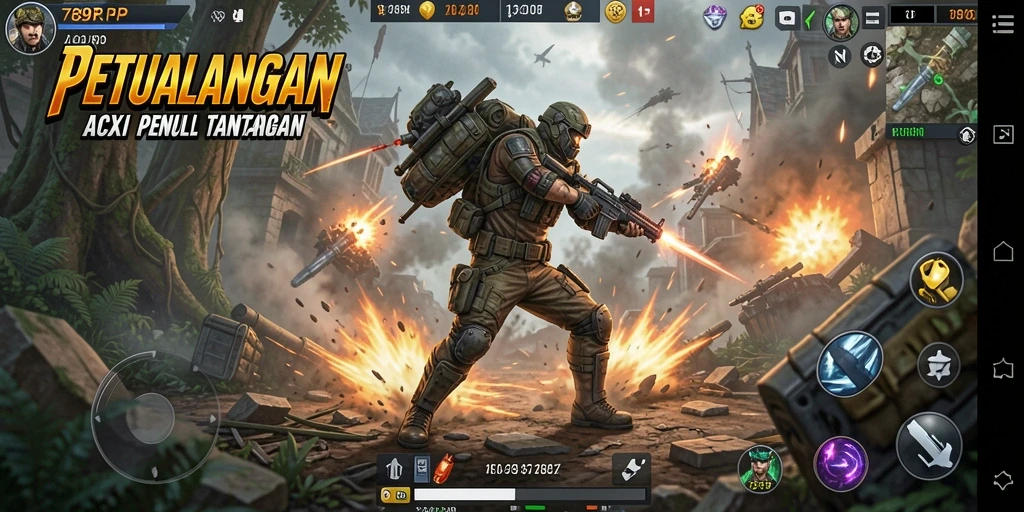 Tampilan gameplay seru dalam aksi penuh tantangan di 789RP.