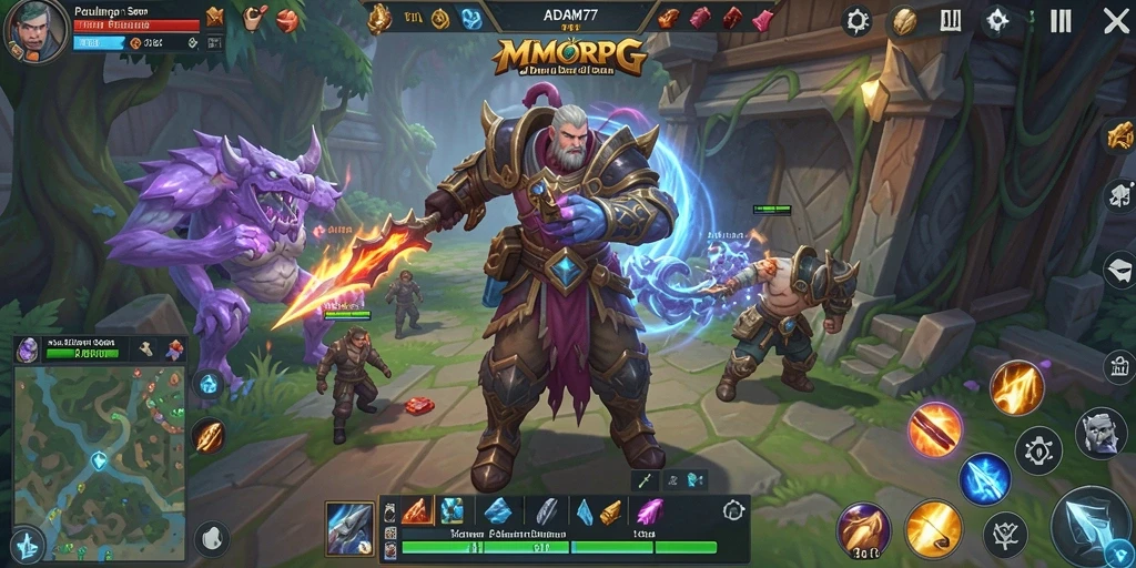 Tangkapan layar utama dari gameplay mendebarkan di ADAM77