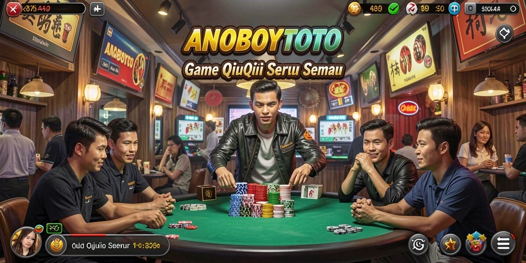 Screenshot ANOBOYTOTO menunjukkan momen seru bermain QiuQiu.