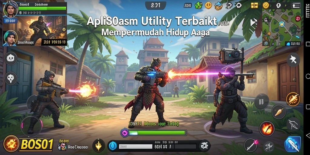 Tampilan utama BOS01 dengan fitur-fitur Utility yang menawan.