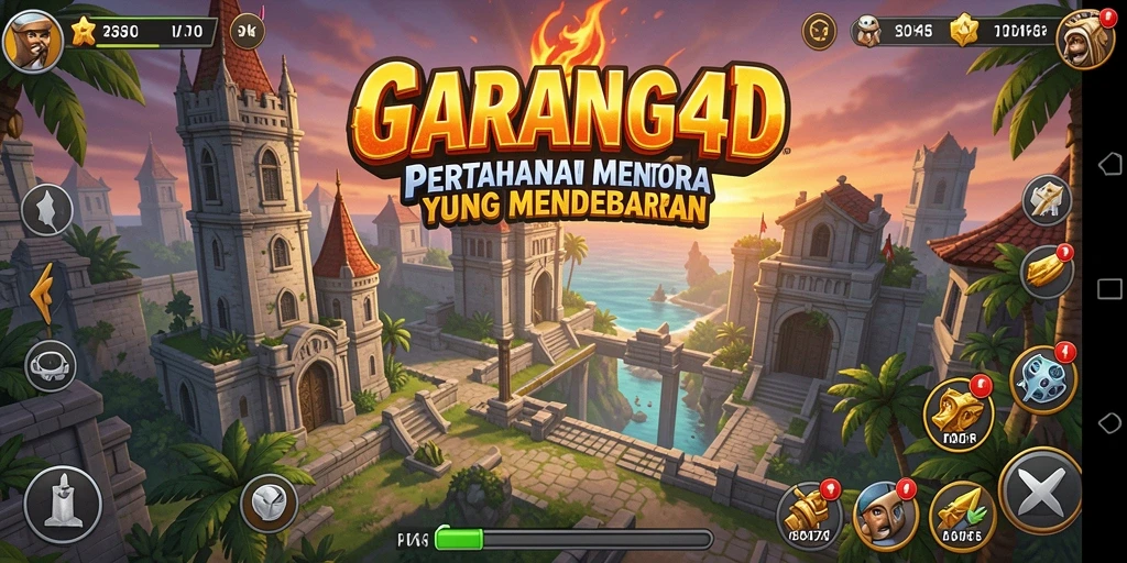 Tampilan gameplay GARANG4D yang menegangkan dalam mode Tower Defense.