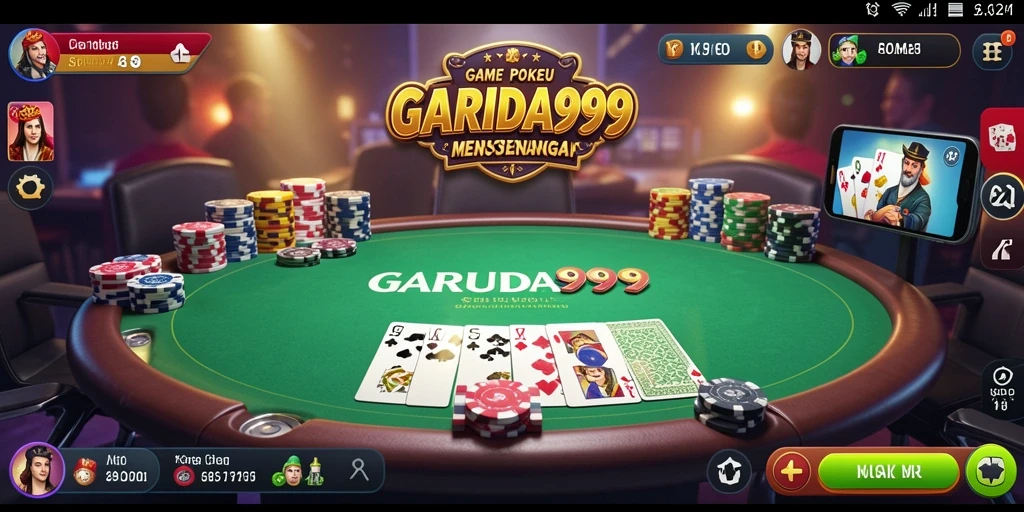 Screenshot GARUDA999 menunjukkan gameplay poker yang menarik dan penuh strategi.