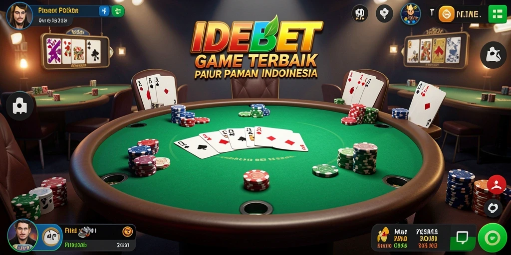 Tampilan menarik dari gameplay Poker di IDEBET.