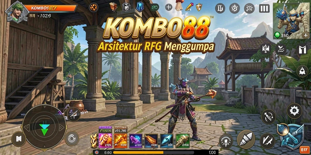 Tangkapan layar gameplay KOMBO88 yang menampilkan pertarungan epik dan karakter yang menakjubkan.