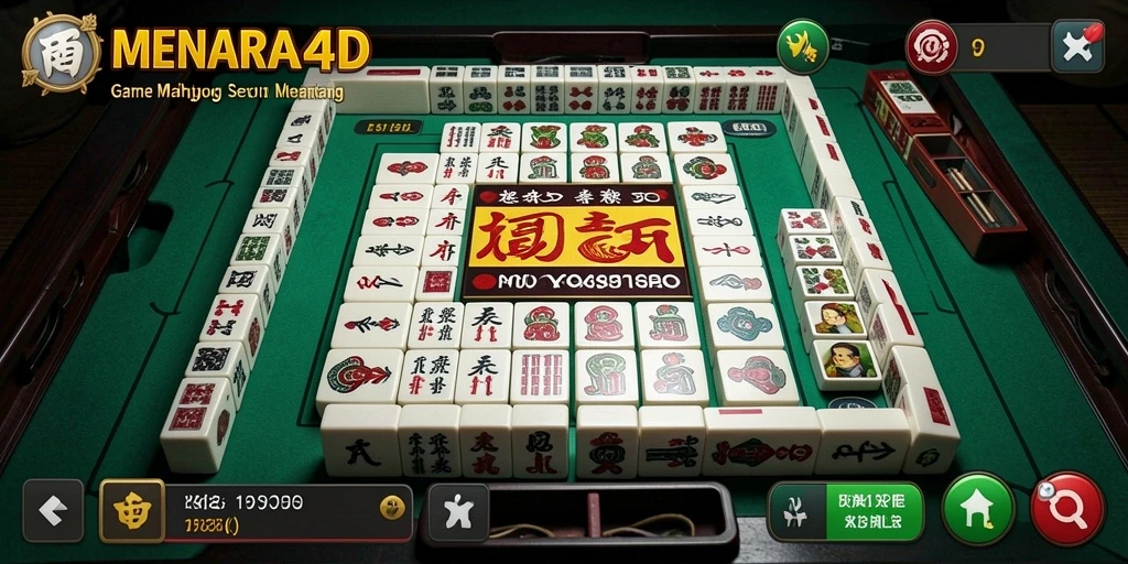 Tampilan gameplay Mahjong yang seru di MENARA4D.