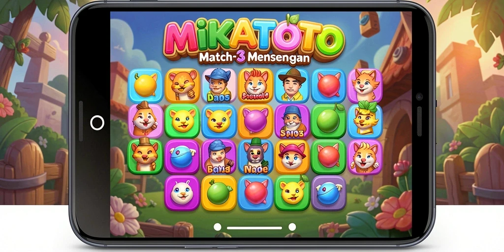 Tampilan gameplay MIKATOTO yang seru dan penuh warna.