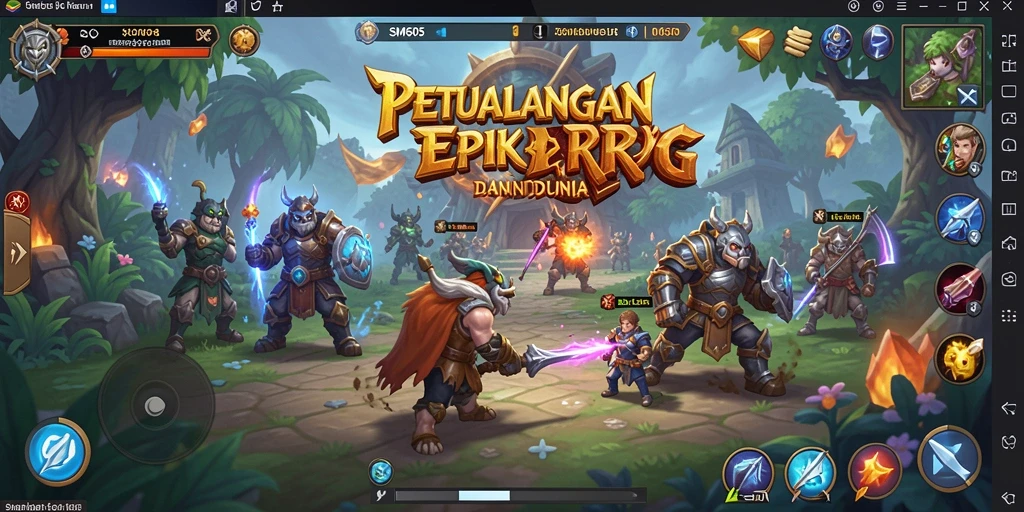 Tampilan menakjubkan dari gameplay SM605 dalam dunia RPG.