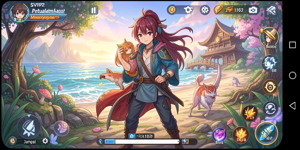 Tampilan gameplay SVIP2 yang menggairahkan dengan karakter Anime.
