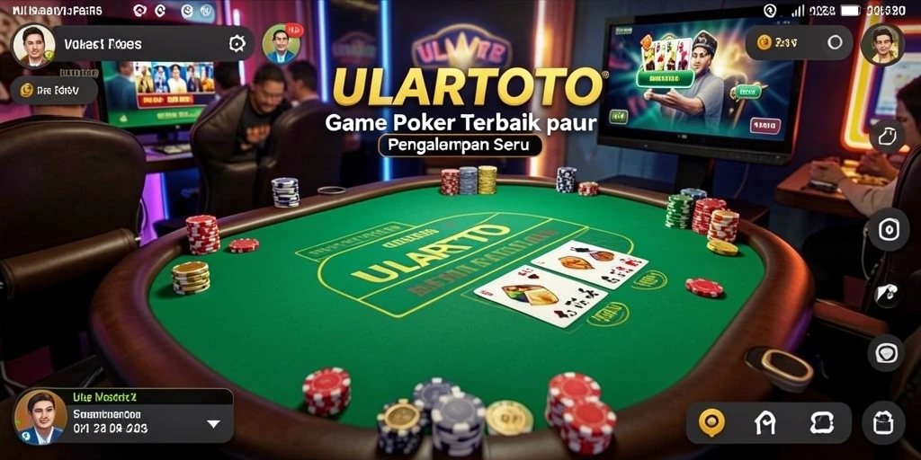 Tampilan gameplay ULARTOTO yang menarik dan seru dalam permainan Poker.