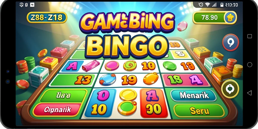 Tampilan gameplay seru dalam aplikasi Bingo Z18.
